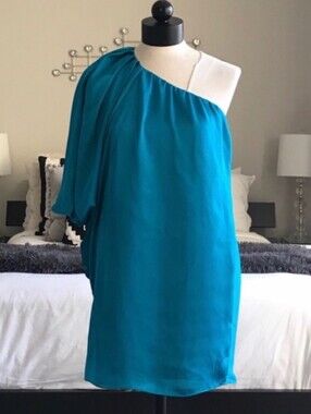 Nwt...Cache Asymmetrical Blue Dress